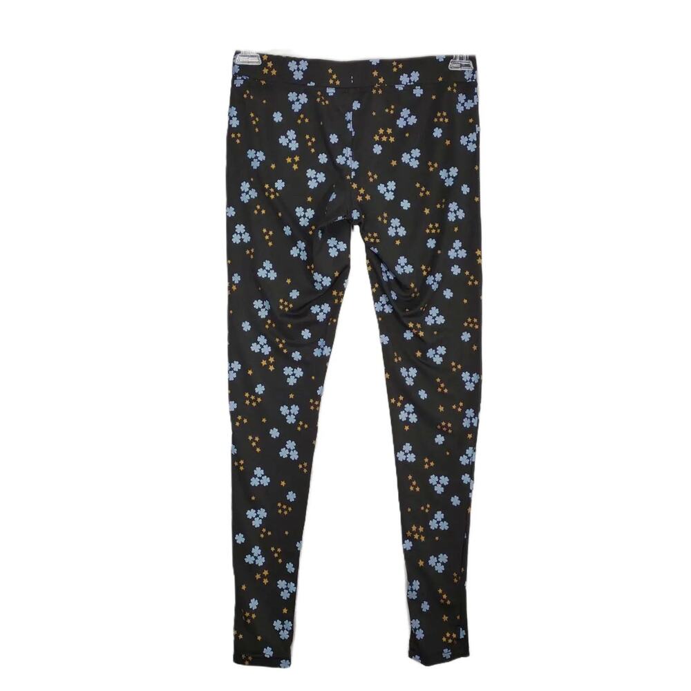 Tipsy Elves Women's S Shamrock Clover Gold Stars Print Ankle Leggings Whimsigoth
